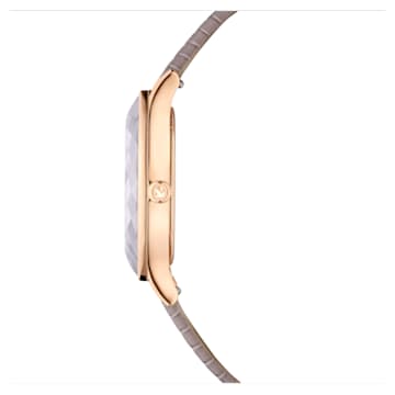 Octea Nova watch, Swiss Made, Leather strap, Beige, Rose gold-tone finish - Swarovski, 5649999