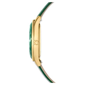 Ceas Octea Nova, Fabricat în Elveția, Curea din piele, Albastru, Verde, Finisaj în nuanță aurie - Swarovski, 5650005
