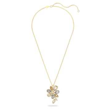 Elegance of Africa necklace, Flower, Multicolored, Gold-tone plated - Swarovski, 5650029