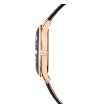Orologio Octea Nova, Fabbricato in Svizzera, Cinturino in pelle, Nero, Finitura in tono oro rosa - Swarovski, 5650033