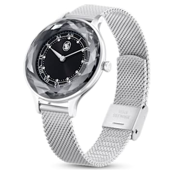 Octea Nova Uhr, Schweizer Produktion, Metallarmband, Schwarz, Edelstahl - Swarovski, 5650042