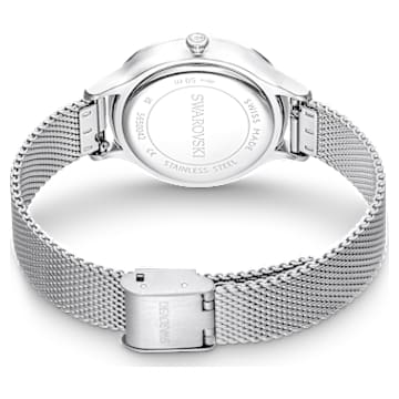 Octea Nova watch, Swiss Made, Metal bracelet, Black, Stainless steel - Swarovski, 5650042