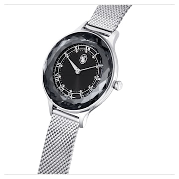 Octea Nova watch, Swiss Made, Metal bracelet, Black, Stainless steel - Swarovski, 5650042