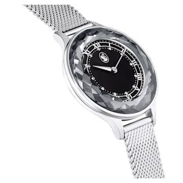 Octea Nova Uhr, Schweizer Produktion, Metallarmband, Schwarz, Edelstahl - Swarovski, 5650042