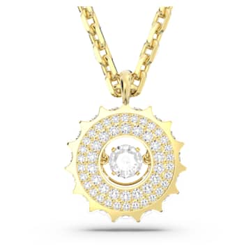 Rota Anhänger, Gemischte Rundschliffe, Weiß, Goldlegierungsschicht - Swarovski, 5650366