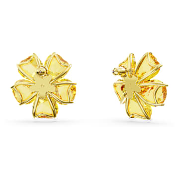 Florere Ohrstecker, Blume, Gelb, Goldlegierungsschicht - Swarovski, 5650571