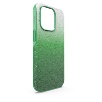 High smartphone case, iPhone® 14 Pro, Green - Swarovski, 5650677