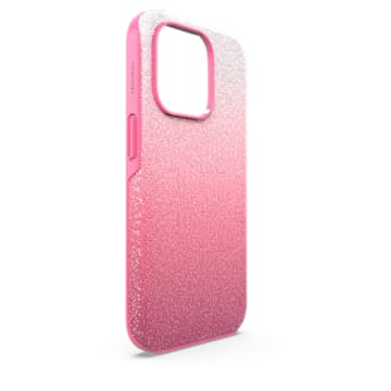 High smartphone case, iPhone® 14 Pro, Pink - Swarovski, 5650833