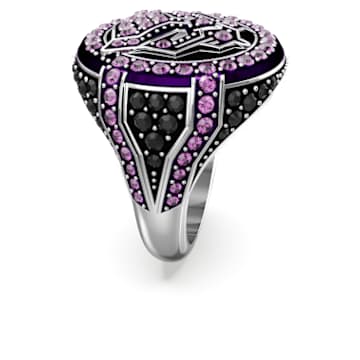 Marvel Black Panther ring, Black Panther, Purple, Rhodium plated - Swarovski, 5650877