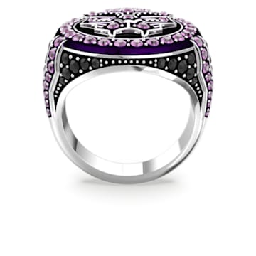 Marvel Black Panther ring, Black Panther, Purple, Rhodium plated - Swarovski, 5650877