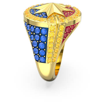 Marvel Captain Marvel ring, Multicolored, Gold-tone plated - Swarovski, 5650880