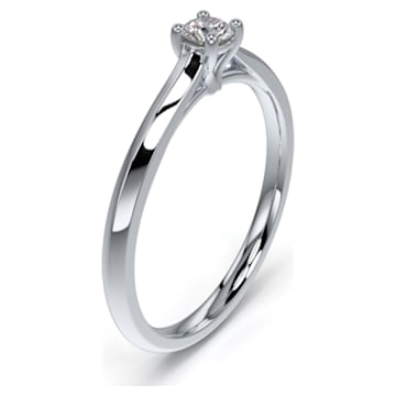 Essentials ring, Diamond TCW 0.15 carat, Sterling Silver, Rhodium plated - Swarovski, 5651254