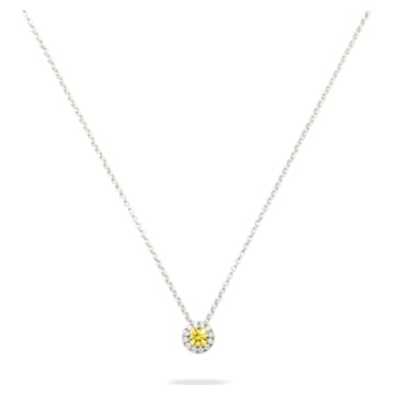 Signature pendant, Diamond TCW 0.40 carat, Center Stone 0.30 carat Fancy Light Yellow, 14K white gold - Swarovski, 5651262