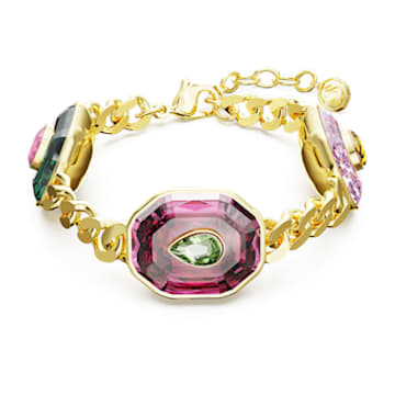 Chroma Armband, Verschiedene Schliffe, Mehrfarbig, Goldlegierungsschicht - Swarovski, 5651295