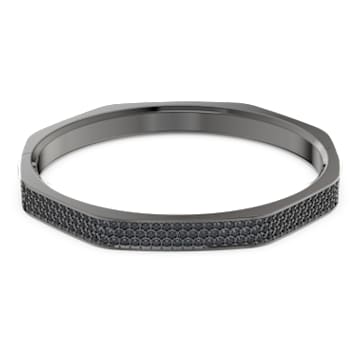 Dextera bangle, Octagon shape, Black, Ruthenium plated - Swarovski, 5651340