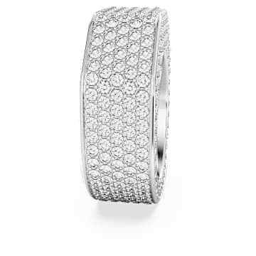 Bague Dextera, Forme octogonale, Pavé, Blanche, Métal rhodié - Swarovski, 5651363