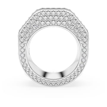 Dextera Ring, Achteckform, Pavé, Weiß, Rhodiniert - Swarovski, 5651363