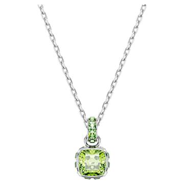 Originally Y pendant, Crystal pearl, White, Rose gold-tone plated