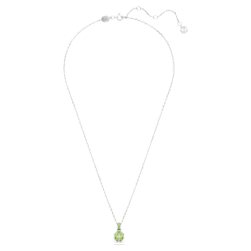 Obesek Birthstone, Kvadratni rez, Avgust, Zelen, Prevleka iz rodija - Swarovski, 5651706