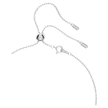 Stella Y necklace, Star, White, Rhodium plated - Swarovski, 5652003