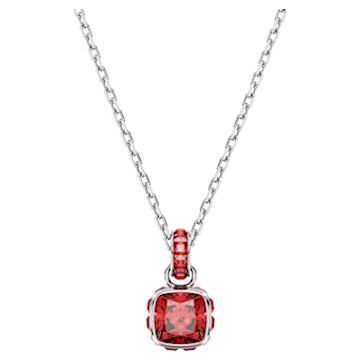 Originally Y pendant, Crystal pearl, White, Rose gold-tone plated
