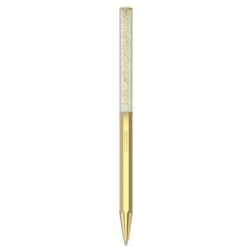 Crystalline ballpoint pen, Octagon shape, Gold tone, Gold-tone plated - Swarovski, 5654060