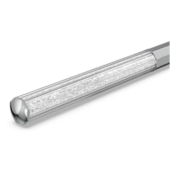 Crystalline ballpoint pen, Octagon shape, Silver tone, Chrome plated - Swarovski, 5654062