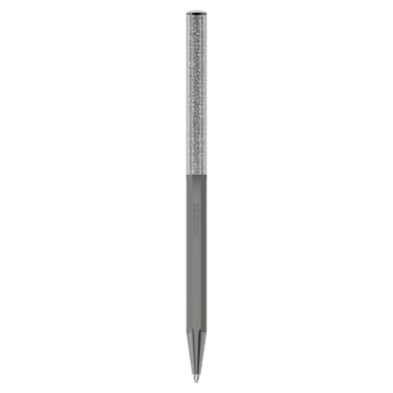 Crystalline ballpoint pen, Octagon shape, Gray, Graphite plated - Swarovski, 5654064