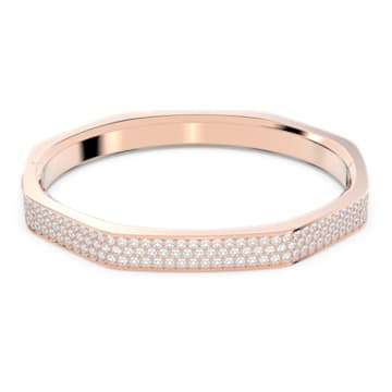 Bracelete Dextera, Modelo octagonal, Branca, Lacado a rosa dourado - Swarovski, 5655626