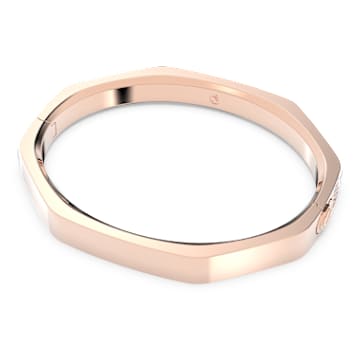 Dextera bangle, Octagon shape, White, Rose gold-tone plated - Swarovski, 5655627