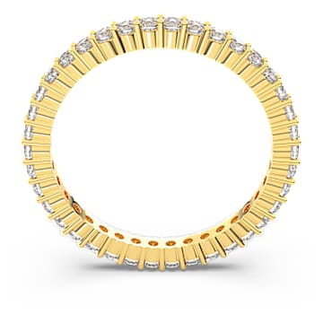 Vittore ring, Round cut, White, Gold-tone plated - Swarovski, 5656295