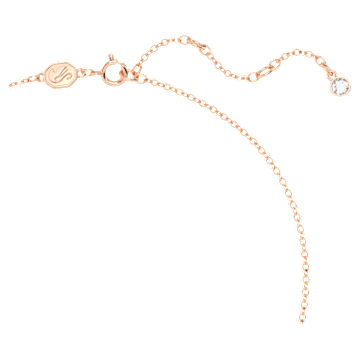 Collana Volta, Fiocco, Piccola, Bianca, Placcato color oro rosa - Swarovski, 5656741