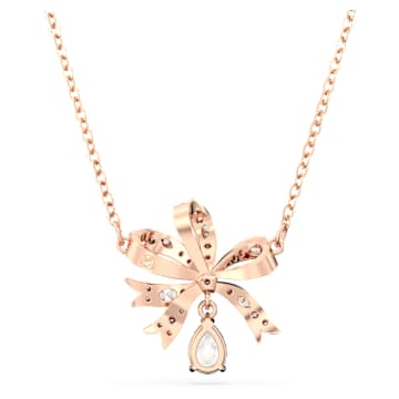 Colier Volta, Fundă, Mic, Alb, Placat cu nuanță roz-aurie - Swarovski, 5656741