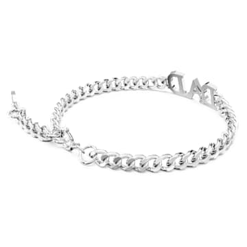 Pulsera Father's Day - Dad, Blanca, Baño de rodio - Swarovski, 5658330