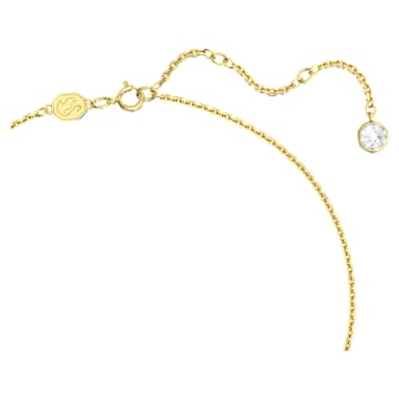 Gema pendant, Mixed cuts, Flower, Green, Gold-tone plated - Swarovski, 5658399