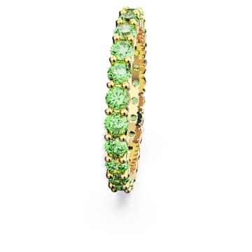 Matrix gyűrű, Körmetszéses, Zöld, Aranytónusú bevonattal - Swarovski, 5658658