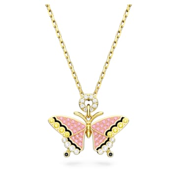 Idyllia pendant Butterfly Multicoloured Gold tone plated