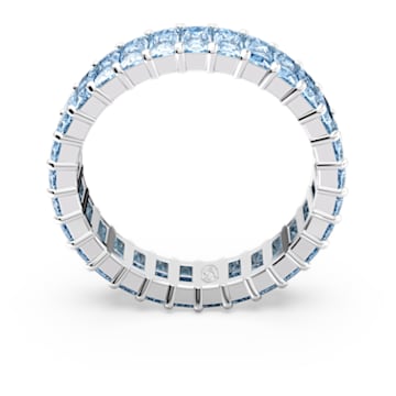 Matrix Ring, Baguette-Schliff, Blau, Rhodiniert - Swarovski, 5661907