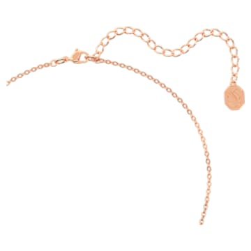 Bella V pendant, Round cut, Pink, Rose gold-tone plated - Swarovski, 5662088