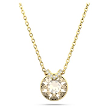 Obesek Bella V, Okrogli rez, Zlat odtenek, PVD zlatega odtenka - Swarovski, 5662091
