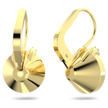 Bella V Drop-Ohrhänger, Rundschliff, Goldfarben, Goldlegierungsschicht - Swarovski, 5662093