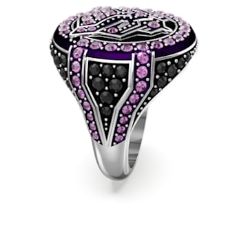 Marvel Black Panther ring, Black Panther, Purple, Rhodium plated - Swarovski, 5663351