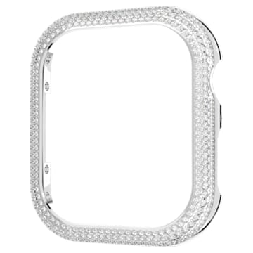 Sparkling case compatible with Apple watch®, 41 mm, Silver tone - Swarovski, 5663567