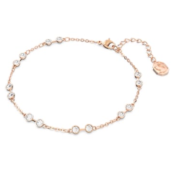 Swarovski Remix Collection strand, Round cut, White, Rose gold-tone plated - Swarovski, 5664055