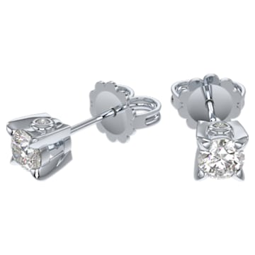 Eternity stud earrings, Diamond TCW 0.50 carat, 14K white gold - Swarovski, 5665523