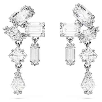 Mesmera ドロップピアス, アシンメトリーデザイン, ミックスカット