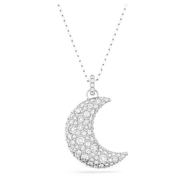 Swarovski Luna pendant Moon White Rhodium Finished