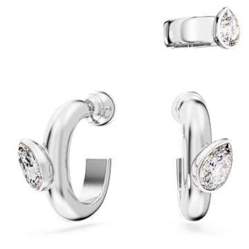 White gold hoop on sale earrings set of 3