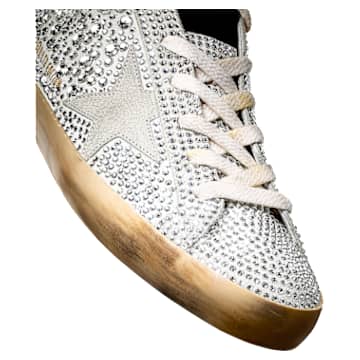 Golden Goose Super-Star Sneakers, Damen, Weiß - Swarovski, 5672635