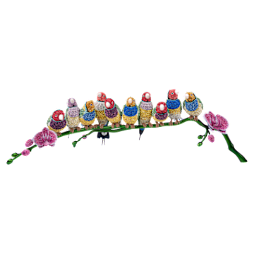 Crystal Myriad Gouldian Finches | Swarovski Crystal Myriad Gouldian Finches | Swarovski